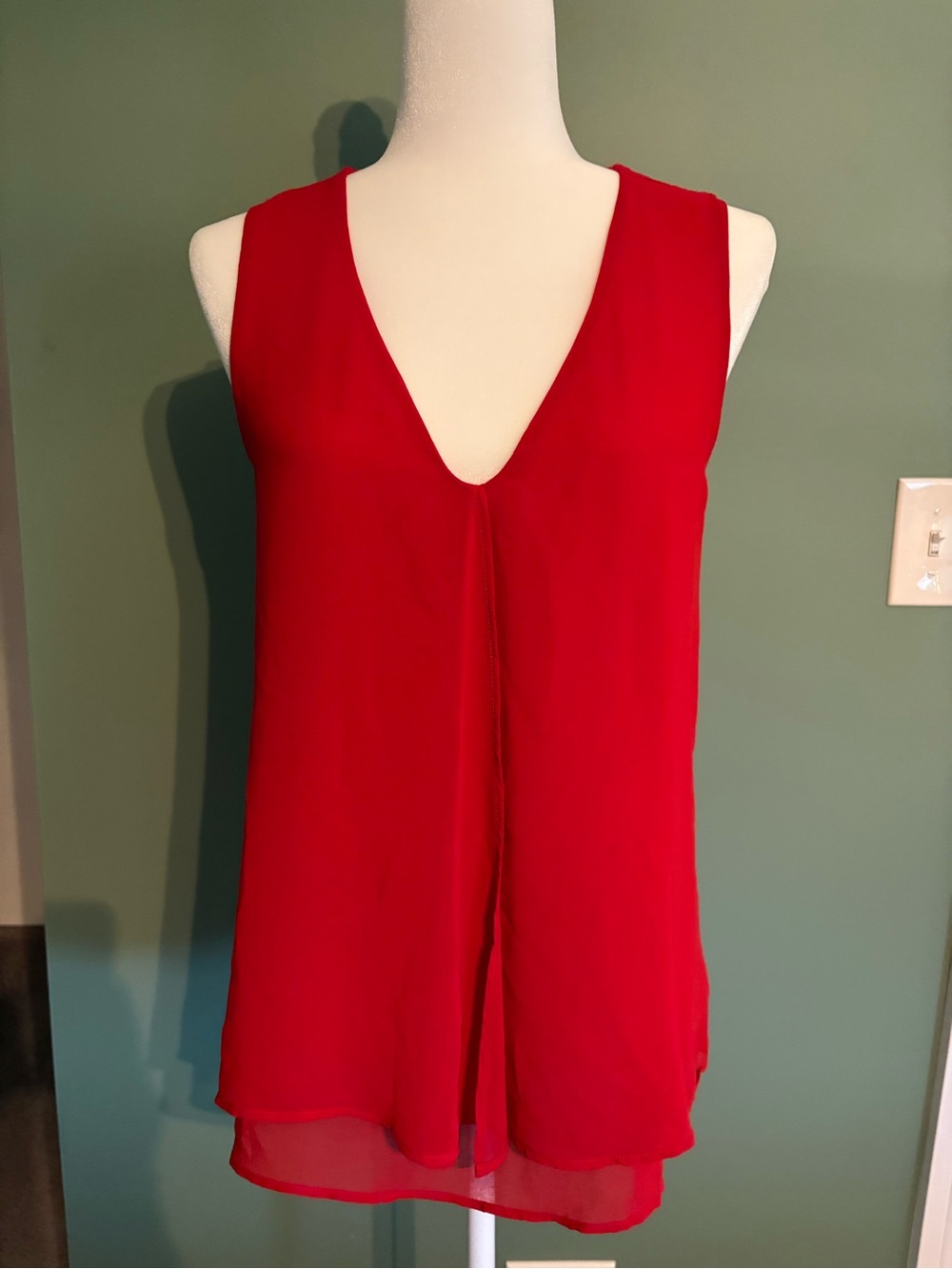 Red Sleeveless Top